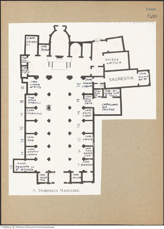 Vorderseite von TCI [https://www.deutsche-digitale-bibliothek.de/content/lizenzen/rv-ez/] San Domenico Maggiore - Grundriss, bh203255_recto. Foto.