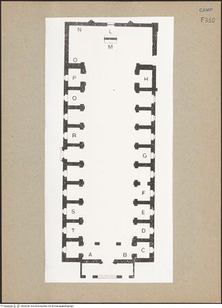 Vorderseite von unbekannt [https://www.deutsche-digitale-bibliothek.de/content/lizenzen/rv-ez/] Santa Chiara - Grundriss der Kirche, bh203256_recto. Foto.