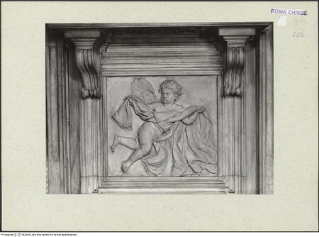 Vorderseite von ICCD [https://www.deutsche-digitale-bibliothek.de/content/lizenzen/rv-ez/] Putto mit einem Mantel in den Händen - , bh205252_recto. Foto.