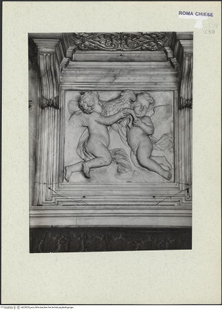 Vorderseite von ICCD [https://www.deutsche-digitale-bibliothek.de/content/lizenzen/rv-ez/] Zwei Putti, ein Lamm tragend - , bh205255_recto. Foto.