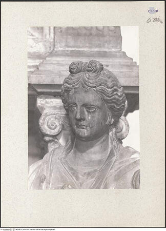 Vorderseite von Kühlenthal, Michael [https://www.deutsche-digitale-bibliothek.de/content/lizenzen/rv-ez/] Grabmal des Ruggiero Sanseverino (gest. 1433)Theologische Tugenden - Spes, Kopf, bh205272_recto. Foto: Kühlenthal, Michael.