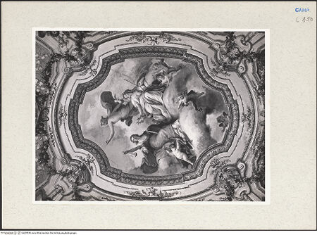 Vorderseite von Spinosa, Napoli [https://www.deutsche-digitale-bibliothek.de/content/lizenzen/rv-ez/] Merkur und zwei Göttinnen - Gesamtansicht, bh205530_recto. Foto.