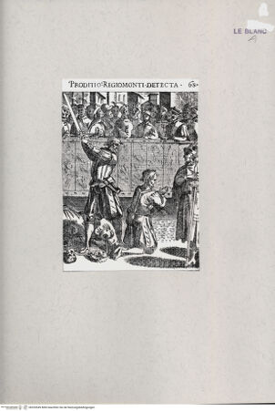 Vorderseite von unbekannt [http://creativecommons.org/publicdomain/mark/1.0/] Tafel 68: Proditio Regiomonti Detecta - , bh205549. Foto.