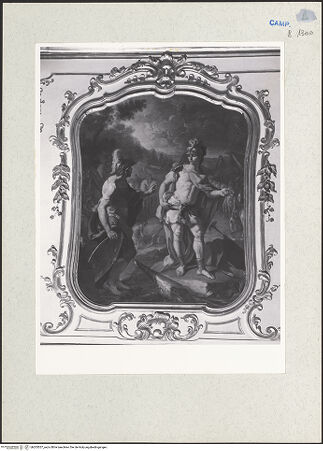 Vorderseite von Spinosa, Napoli [https://www.deutsche-digitale-bibliothek.de/content/lizenzen/rv-ez/] Szenen aus dem Leben des Scipio AfricanusDas Treffen zwischen Hannibal und Scipio vor der Schlacht von Zama (?) - Gesamtansicht, bh205557_recto. Foto.
