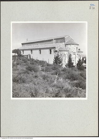 Vorderseite von Bibliotheca Hertziana [https://rightsstatements.org/page/CNE/1.0/] Santa Maria del Patire - Außenbau, rechte Flanke und Apsis, bh205683_recto. Foto: Lehmann-Brockhaus, Otto.