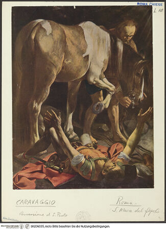 Vorderseite von (Bibliotheca Hertziana) [https://www.deutsche-digitale-bibliothek.de/content/lizenzen/rv-fz/] Konversion des Paulus - , bh206035_recto. Foto.