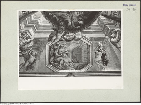 Vorderseite von unbekannt [https://www.deutsche-digitale-bibliothek.de/content/lizenzen/rv-ez/] Szenen aus der Vita des heiligen Filippo NeriPfingstfeier des heiligen Filippo Neri in den Katakomben - , bh206599_recto. Foto: Hutzel, Max.