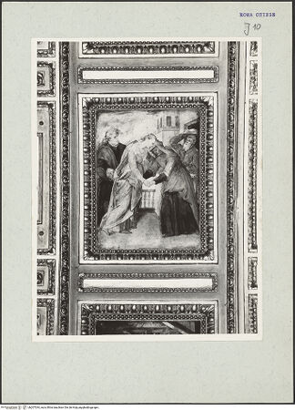 Vorderseite von unbekannt [https://www.deutsche-digitale-bibliothek.de/content/lizenzen/rv-ez/] Arkadenbogen- und Apsiskalottendekoration mit typologischem MarienzyklusSieben Szenen aus dem MarienlebenHeimsuchung - , bh207034_recto. Foto: Hutzel, Max.