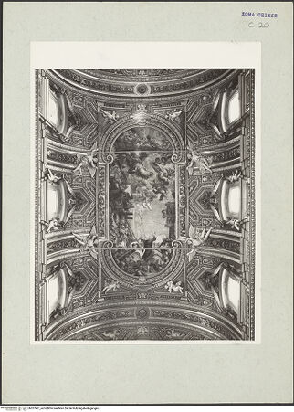 Vorderseite von unbekannt [https://www.deutsche-digitale-bibliothek.de/content/lizenzen/rv-ez/] Die Vision des heiligen Filippo Neri: Wunderbares Eingreifen der Jungfrau Maria in den Kirchenbau - , bh207461_recto. Foto: Hutzel, Max.