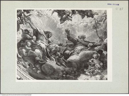 Vorderseite von unbekannt [https://www.deutsche-digitale-bibliothek.de/content/lizenzen/rv-ez/] Triumph der Trinität - Detail: Christus und Gottvater, bh207473_recto. Foto: Hutzel, Max.