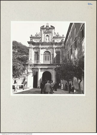 Vorderseite von Bibliotheca Hertziana [https://www.deutsche-digitale-bibliothek.de/content/lizenzen/rv-fz/] San FrancescoSanta Maria degli AngeliSüdfassade - Fassade, bh207621_recto. Foto: Lehmann-Brockhaus, Otto.