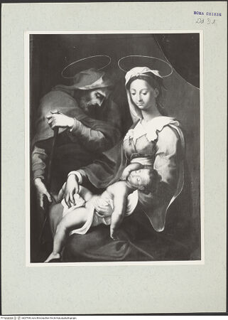 Vorderseite von unbekannt [https://www.deutsche-digitale-bibliothek.de/content/lizenzen/rv-ez/] Die Heilige Familie - Ausschnitt, bh207938_recto. Foto: Hutzel, Max.