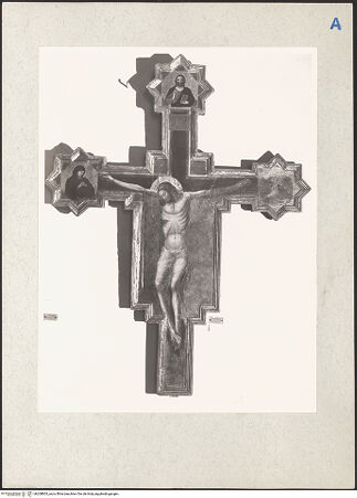 Vorderseite von Hutzel, Max [https://www.deutsche-digitale-bibliothek.de/content/lizenzen/rv-ez/] Croce dipinta (Christus Patiens zwischen Maria und Johannes; oben: Christus als Erlöser) - Gesamtansicht, bh208805_recto. Foto: Hutzel, Max.