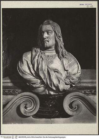 Vorderseite von ICCD [https://www.deutsche-digitale-bibliothek.de/content/lizenzen/rv-ez/] Grabmal des Mario Mellini (gest. 1673) - Büste, bh209599_recto. Foto.