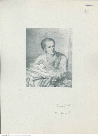Vorderseite von unbekannt [http://creativecommons.org/publicdomain/mark/1.0/] Portrait des Johann Joachim Winckelmann - , bh209614. Foto.