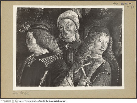 Vorderseite von Musei Vaticani [https://www.deutsche-digitale-bibliothek.de/content/lizenzen/rv-ez/] Wand- und Deckendekoration der Sala delle Scienze e delle Arti LiberaliPersonifikation der Arithmetik - Detail, bh210097_recto. Foto.