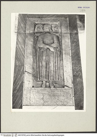 Vorderseite von Arte Fotografica [https://www.deutsche-digitale-bibliothek.de/content/lizenzen/rv-ez/] Grabplatte des Antonio de' Vanicelli - , bh210702_recto. Foto.