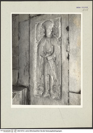 Vorderseite von Arte Fotografica [https://www.deutsche-digitale-bibliothek.de/content/lizenzen/rv-ez/] Grabplatte des Domenico Sanguigni (gest. 1526) - , bh210721_recto. Foto.