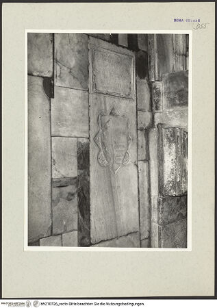 Vorderseite von Arte Fotografica [https://www.deutsche-digitale-bibliothek.de/content/lizenzen/rv-ez/] Grabplatte des Petrus Sucio (gest. 1449) - , bh210726_recto. Foto.