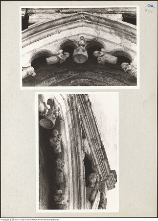 Vorderseite von Schäfer-Schuchardt [https://www.deutsche-digitale-bibliothek.de/content/lizenzen/rv-ez/] HauptportalZwölf musizierende Engel - Rechte Archivoltenhälfte, Detail: drei muszierende Engel, bh211211_bh211215_recto. Foto: Schäfer-Schuchardt.