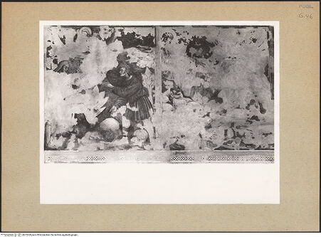 Vorderseite von Bibliotheca Hertziana [https://www.deutsche-digitale-bibliothek.de/content/lizenzen/rv-fz/] Zyklus der Sakramente und des Alten TestamentsSüdwand: Genesis-Zyklus und HeiligenDrittes Register: Adam und Eva werden von Gott angeklagt; Gott vertreibt Adam und Eva aus dem Paradies; die Arbeiten Adams und Evas; das Opfer Kains und Abels; die Ermordung Abels; Gott zieht Kain für seine Tat zur Rechenschaft - das Opfer Kains und Abels; die Ermordung Abels; Gott zieht Kain für seine Tat zur Rechenschaft, bh213429_recto. Foto: Rigamonti.