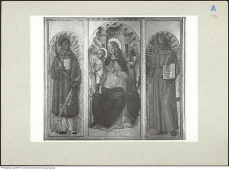 Vorderseite von ICCD [https://www.deutsche-digitale-bibliothek.de/content/lizenzen/rv-ez/] Kreuzabnahme - Detail, rechts: Maria Magdalena und Benediktinerinnen, bh214798_recto. Foto.