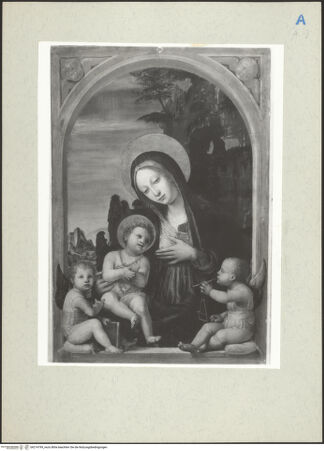 Vorderseite von ICCD [https://www.deutsche-digitale-bibliothek.de/content/lizenzen/rv-ez/] Kreuzabnahme - Detail, links: Männer links von Christus, bh214799_recto. Foto.