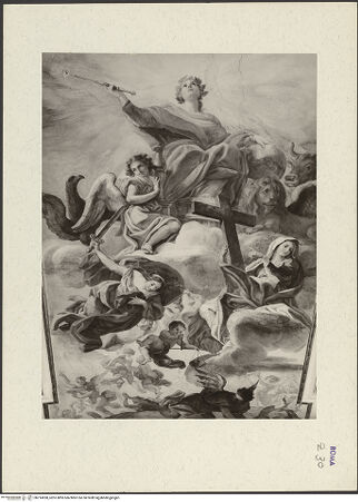 Vorderseite von ICCD [https://www.deutsche-digitale-bibliothek.de/content/lizenzen/rv-ez/] Sant'Ambrogio della Massima - Blick in die Kuppel, bh214958_recto. Foto.