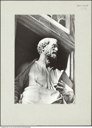 Vorderseite von Friedel [https://www.deutsche-digitale-bibliothek.de/content/lizenzen/rv-fz/] Der heilige Petrus - Detail: Oberkörper, bh214997_recto. Foto.