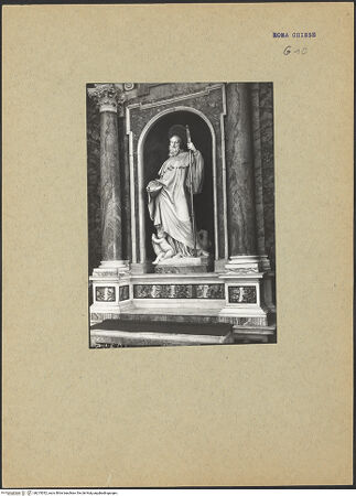 Vorderseite von ICCD [https://www.deutsche-digitale-bibliothek.de/content/lizenzen/rv-ez/] Der heilige Benedikt - Schrägansicht von rechts, bh215032_recto. Foto.