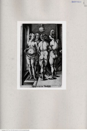 Vorderseite von  [http://creativecommons.org/publicdomain/mark/1.0/] Vier nackte Frauen - , bh215532. Foto.