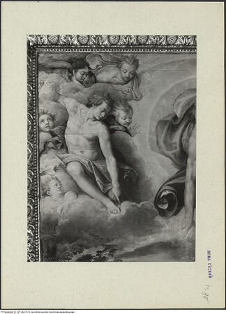 Vorderseite von ICCD [https://www.deutsche-digitale-bibliothek.de/content/lizenzen/rv-ez/] Die Bekehrung des Saulus zum Paulus - Detail: Obere linke Hälfte mit Engeln, bh217672_recto. Foto.