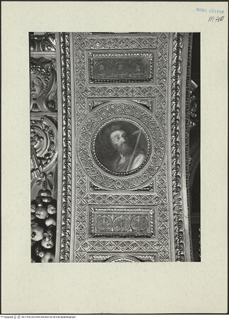 Vorderseite von ICCD [https://www.deutsche-digitale-bibliothek.de/content/lizenzen/rv-ez/] Ausstattung der Cappella Frangipane: Zyklus zum Leben des heiligen Paulus, Propheten und weitere SzenenDie heiligen Petrus, Paulus, Johannes und die lateinischen Kirchenväter - Heiliger Johannes der Täufer, bh217696_recto. Foto.