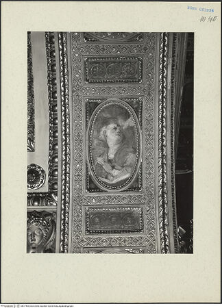 Vorderseite von ICCD [https://www.deutsche-digitale-bibliothek.de/content/lizenzen/rv-ez/] Ausstattung der Cappella Frangipane: Zyklus zum Leben des heiligen Paulus, Propheten und weitere SzenenDie heiligen Petrus, Paulus, Johannes und die lateinischen Kirchenväter - Heiliger Gregor der Große, bh217698_recto. Foto.