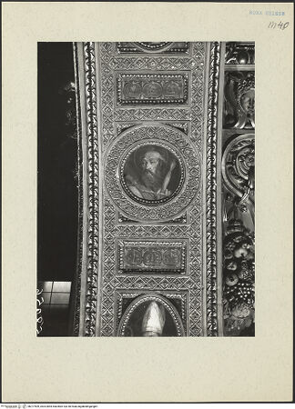 Vorderseite von ICCD [https://www.deutsche-digitale-bibliothek.de/content/lizenzen/rv-ez/] Ausstattung der Cappella Frangipane: Zyklus zum Leben des heiligen Paulus, Propheten und weitere SzenenDie heiligen Petrus, Paulus, Johannes und die lateinischen Kirchenväter - Heiliger Paulus, bh217699_recto. Foto.