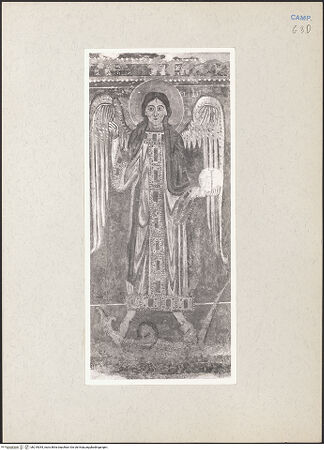 Vorderseite von Sopr. BAS NA [https://www.deutsche-digitale-bibliothek.de/content/lizenzen/rv-ez/] WandbildzyklusThronende Madonna zwischen Heiligen - Erzengel Michael (nach der Restaurierung), bh219044_recto. Foto.