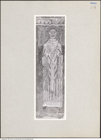 Vorderseite von Sopr. BAS NA [https://www.deutsche-digitale-bibliothek.de/content/lizenzen/rv-ez/] WandbildzyklusThronende Madonna zwischen Heiligen - Heiliger Bischof (nach der Restaurierung), bh219051_recto. Foto.