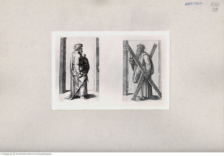 Vorderseite von  [http://creativecommons.org/publicdomain/mark/1.0/] Heiliger Petrus und heiliger Andreas - , bh219058. Foto.