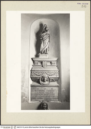 Vorderseite von Courtauld Institute [https://www.deutsche-digitale-bibliothek.de/content/lizenzen/rv-ez/] Grabmal des Antonio Lomellino - Gesamtansicht, bh219113_recto. Foto.