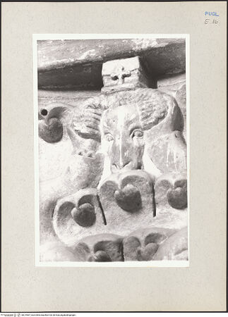 Vorderseite von Claussen, Peter Cornelius [https://www.deutsche-digitale-bibliothek.de/content/lizenzen/rv-fz/] Kapitelle der NordarkadeKapitell 4 - Detail, bh219567_recto. Foto: Claussen, Peter Cornelius.