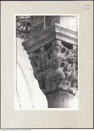 Vorderseite von Claussen, Peter Cornelius [https://www.deutsche-digitale-bibliothek.de/content/lizenzen/rv-fz/] Kapitelle der NordarkadeKapitell 4 - Detail, bh219579_recto. Foto: Claussen, Peter Cornelius.