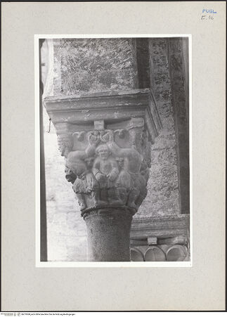 Vorderseite von Claussen, Peter Cornelius [https://www.deutsche-digitale-bibliothek.de/content/lizenzen/rv-fz/] Kapitelle der NordarkadeKapitell 4 - Detail, bh219580_recto. Foto: Claussen, Peter Cornelius.