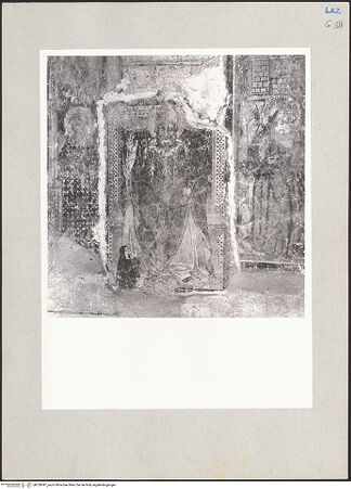 Vorderseite von Hutzel, Max [https://www.deutsche-digitale-bibliothek.de/content/lizenzen/rv-ez/] Dekoration des KreuzgangsMadonna zwischen zwei Heiligen (Laurentius?) und Heiliger Papst (Clemens von Rom) mit Stifterin - Heiliger Papst (Clemens von Rom?), bh220041_recto. Foto: Hutzel, Max.