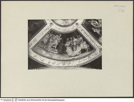 Vorderseite von ICCD [https://www.deutsche-digitale-bibliothek.de/content/lizenzen/rv-ez/] Gewölbeausmalung mit Präfigurationen der Jungfräulichkeit MariasSalomon und die Königin von Saba - , bh220056_recto. Foto.