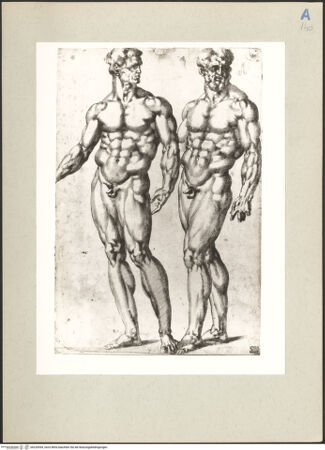 Vorderseite von Perotti [https://www.deutsche-digitale-bibliothek.de/content/lizenzen/rv-ez/] Zwei stehende nackte Männer - , bh220594_recto. Foto.