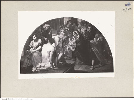 Vorderseite von Sopr. BAS NA [https://www.deutsche-digitale-bibliothek.de/content/lizenzen/rv-ez/] Die Darbringung des Christuskindes im Tempel - Gesamtansicht, bh220722_recto. Foto.