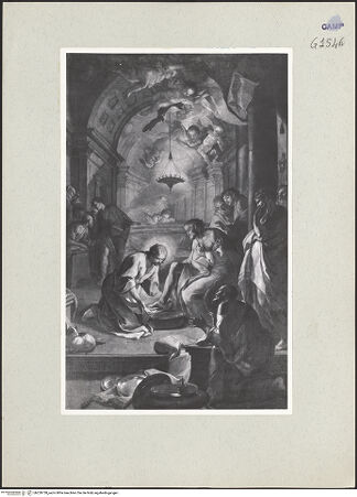 Vorderseite von Sopr. BAS NA [https://www.deutsche-digitale-bibliothek.de/content/lizenzen/rv-ez/] Jesus wäscht die Füße der Apostel - Gesamtansicht, bh220738_recto. Foto.