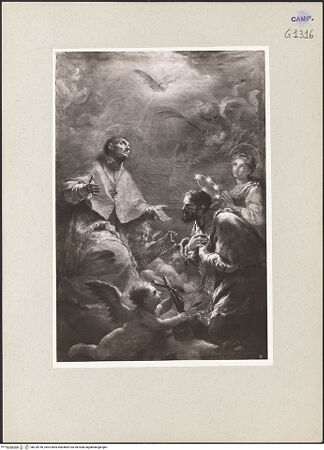 Vorderseite von Sopr. BAS NA [https://www.deutsche-digitale-bibliothek.de/content/lizenzen/rv-ez/] Die heiligen Karl Borromäus und Johannes Nepomuk - Gesamtansicht, bh220756_recto. Foto.