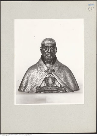 Vorderseite von Sopr. BAS NA [https://www.deutsche-digitale-bibliothek.de/content/lizenzen/rv-ez/] Büstenreliquiar des Heiligen Donatus - Frontalansicht, bh220850_recto. Foto.