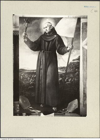 Vorderseite von ICCD [https://www.deutsche-digitale-bibliothek.de/content/lizenzen/rv-ez/] Altar des heiligen Johannes von CapestranoDer heilige Johannes von Capestrano - Aufnahme nach der Restaurierung, bh220919_recto. Foto.